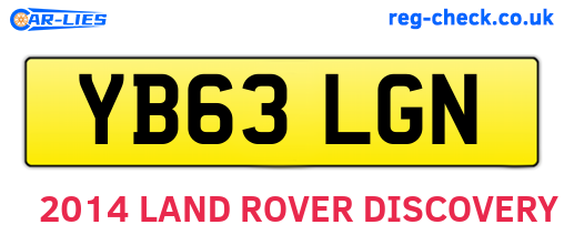 YB63LGN are the vehicle registration plates.