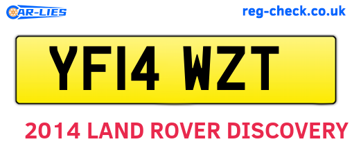 YF14WZT are the vehicle registration plates.