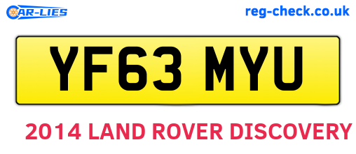 YF63MYU are the vehicle registration plates.