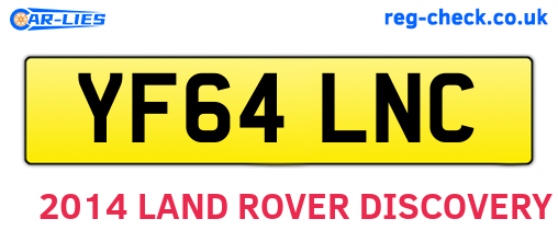 YF64LNC are the vehicle registration plates.