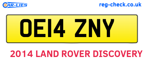 OE14ZNY are the vehicle registration plates.