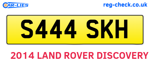 S444SKH are the vehicle registration plates.