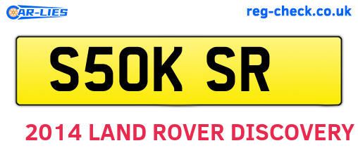 S50KSR are the vehicle registration plates.