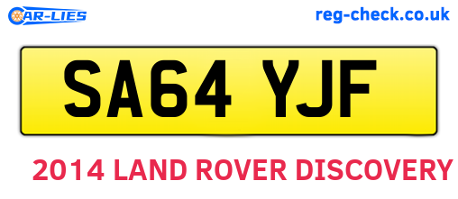 SA64YJF are the vehicle registration plates.