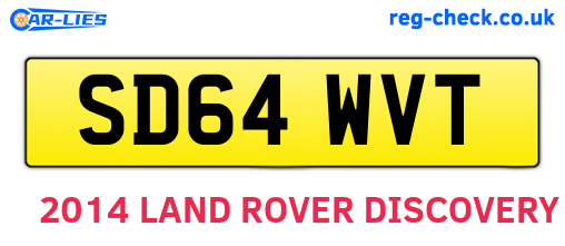 SD64WVT are the vehicle registration plates.