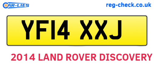 YF14XXJ are the vehicle registration plates.