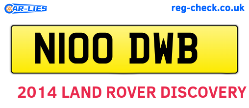 N100DWB are the vehicle registration plates.