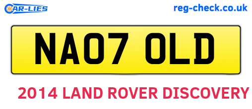 NA07OLD are the vehicle registration plates.