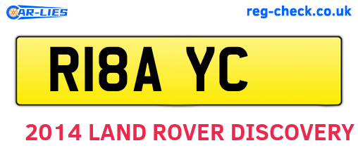 R18AYC are the vehicle registration plates.