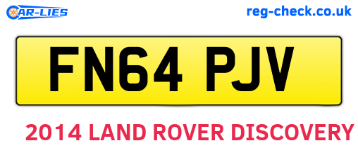 FN64PJV are the vehicle registration plates.
