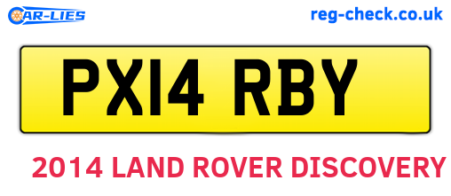 PX14RBY are the vehicle registration plates.