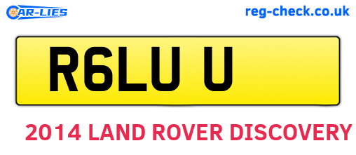 R6LUU are the vehicle registration plates.