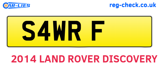S4WRF are the vehicle registration plates.