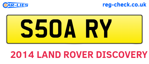 S50ARY are the vehicle registration plates.