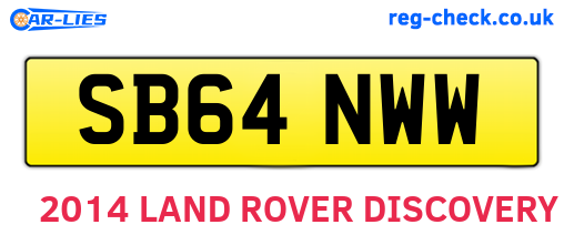 SB64NWW are the vehicle registration plates.