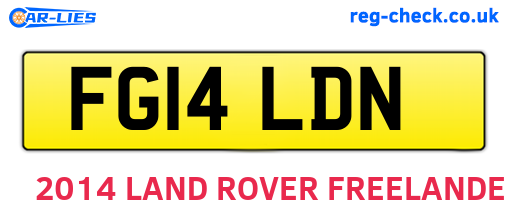 FG14LDN are the vehicle registration plates.