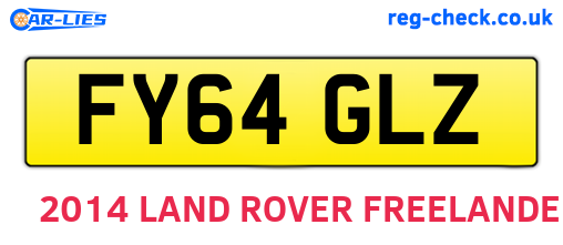 FY64GLZ are the vehicle registration plates.