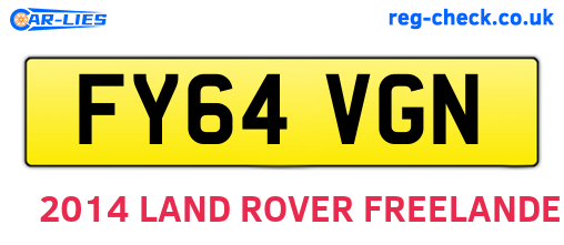 FY64VGN are the vehicle registration plates.