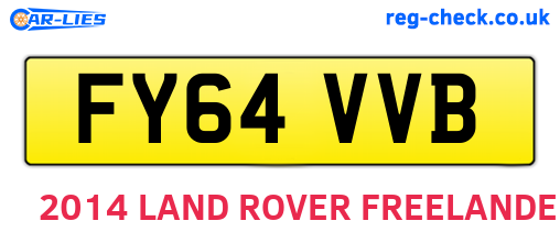 FY64VVB are the vehicle registration plates.