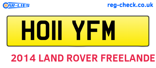 HO11YFM are the vehicle registration plates.