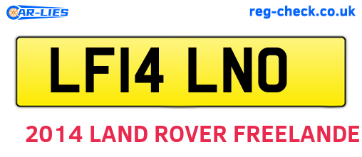 LF14LNO are the vehicle registration plates.