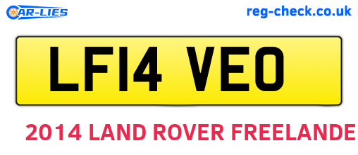 LF14VEO are the vehicle registration plates.