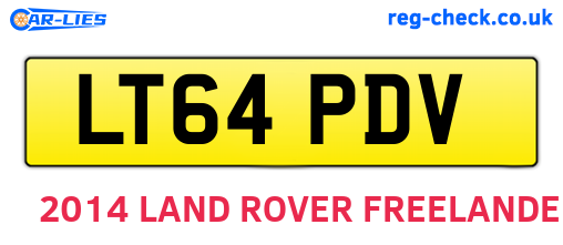 LT64PDV are the vehicle registration plates.