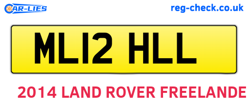 ML12HLL are the vehicle registration plates.