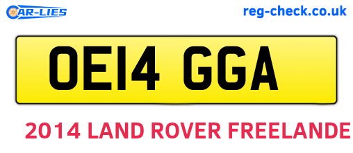 OE14GGA are the vehicle registration plates.