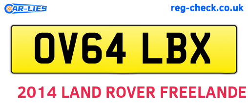 OV64LBX are the vehicle registration plates.