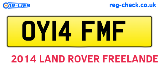 OY14FMF are the vehicle registration plates.