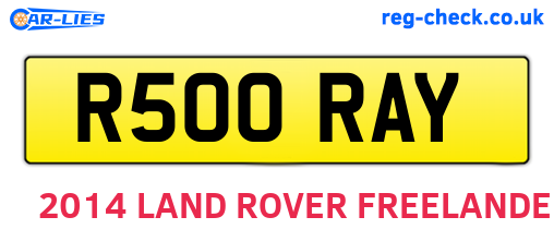 R500RAY are the vehicle registration plates.