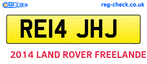 RE14JHJ are the vehicle registration plates.