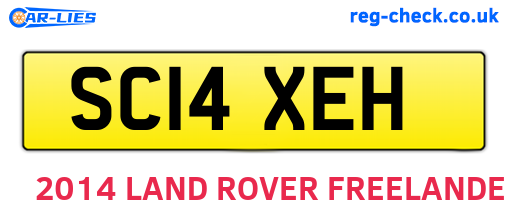 SC14XEH are the vehicle registration plates.