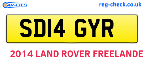 SD14GYR are the vehicle registration plates.
