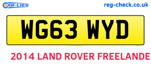 WG63WYD are the vehicle registration plates.
