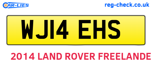 WJ14EHS are the vehicle registration plates.