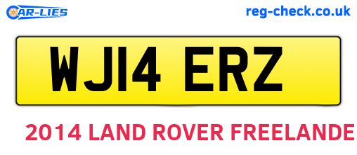 WJ14ERZ are the vehicle registration plates.