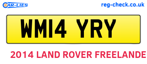 WM14YRY are the vehicle registration plates.