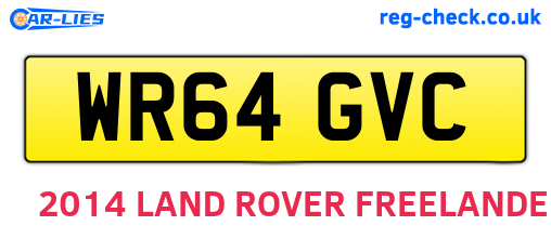 WR64GVC are the vehicle registration plates.