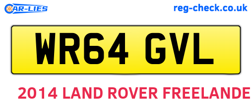 WR64GVL are the vehicle registration plates.