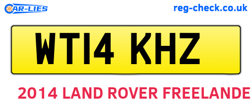 WT14KHZ are the vehicle registration plates.