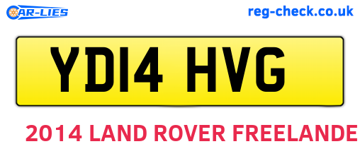 YD14HVG are the vehicle registration plates.