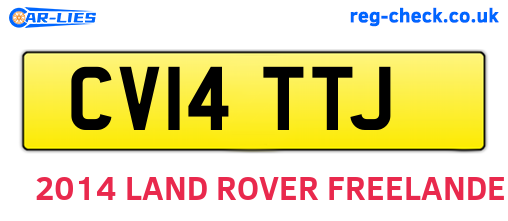 CV14TTJ are the vehicle registration plates.