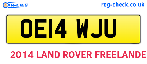 OE14WJU are the vehicle registration plates.