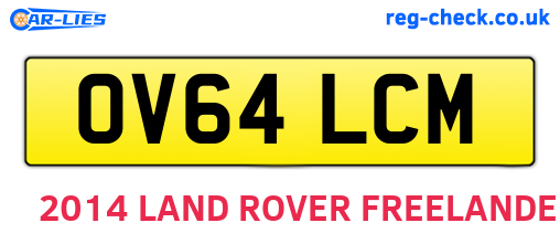 OV64LCM are the vehicle registration plates.