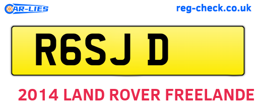 R6SJD are the vehicle registration plates.