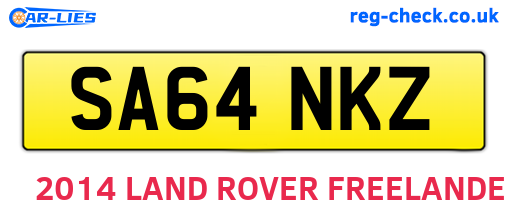 SA64NKZ are the vehicle registration plates.