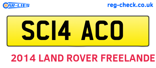 SC14ACO are the vehicle registration plates.