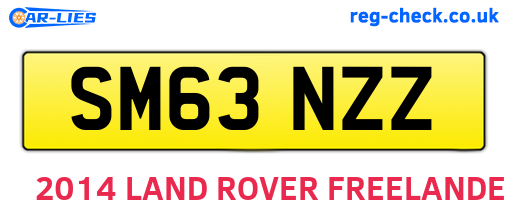 SM63NZZ are the vehicle registration plates.